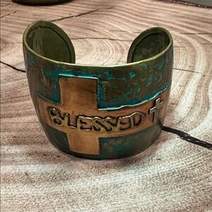 Blessed Copper Cuff Bracelet Handmade